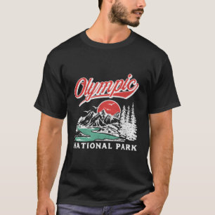 Olympisch Nationaal Park 80's Bergen T-shirt