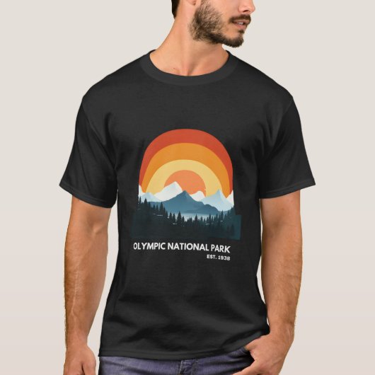 Olympisch Nationaal Park Est 1938 WA Staat T-shirt (Voorkant)