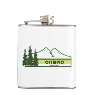 Olympisch Nationaal Park Groene Strepen Heupfles