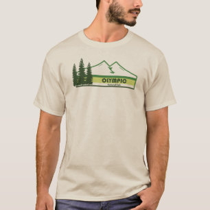 Olympisch Nationaal Park Groene Strepen T-shirt