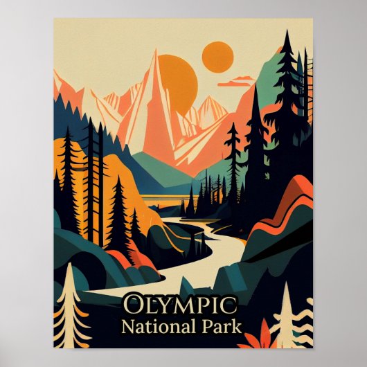 Olympisch Nationaal Park Hedendaagse Kunst Poster (Voorkant)