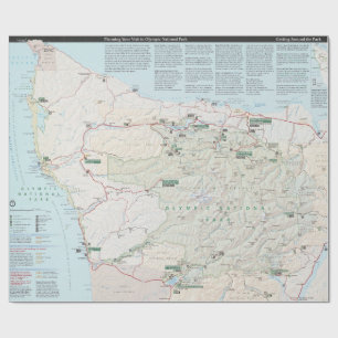 olympisch nationaal park kaart (2010) cadeaupapier