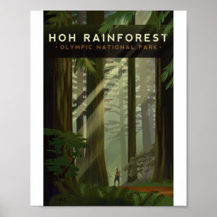 Olympisch Nationaal Park Litho Kunstwerk Poster