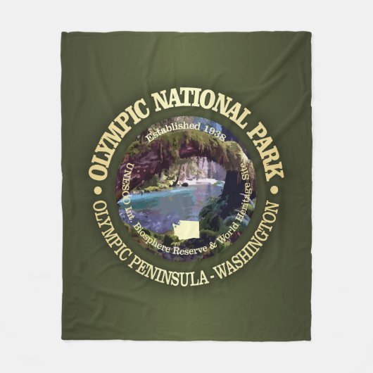 Olympisch Nationaal Park (NP2) Fleece Deken (Voorkant)