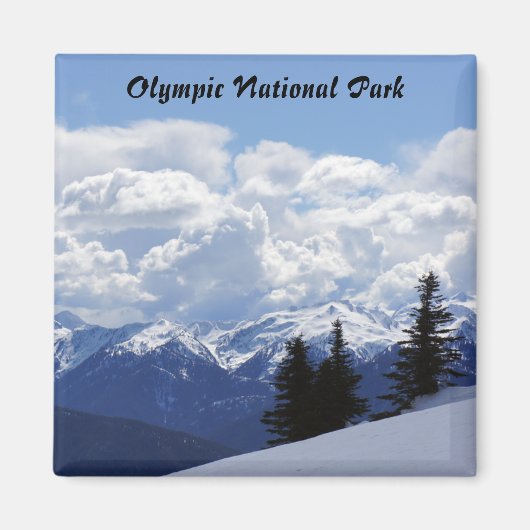 Olympisch Nationaal Park Square Magnet Magneet (Voorkant)