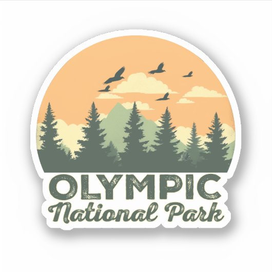 Olympisch Nationaal Park Washington geschenken Sticker (Voorkant)