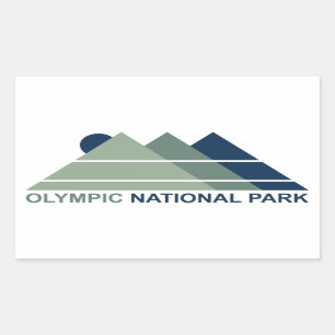 Olympisch natuurpark Mountain Sun Rechthoekige Sticker