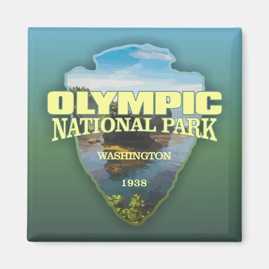 Olympisch NP (pijlpunt) Magneet (Voorkant)