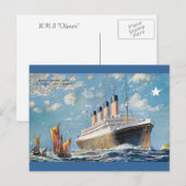 Olympisch Schip met witte ster Briefkaart (Voorkant / Achterkant)