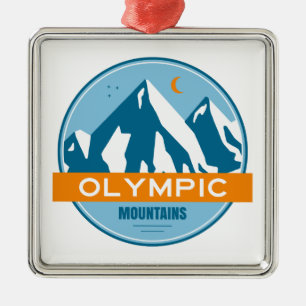 Olympische bergen Washington Metalen Ornament