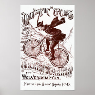 Olympische fietsen - Vintage Poster