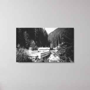 Olympische Hot Springs, WA Lodge Uitzicht Foto #2 Canvas Afdruk