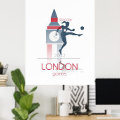 Olympische Spelen: Voetbal Poster (Thuiskantoor)
