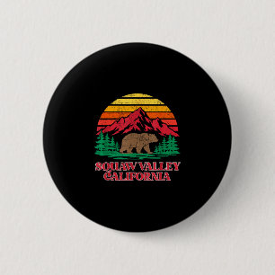 Olympische vallei california grizzlybeer vintage ronde button 5,7 cm