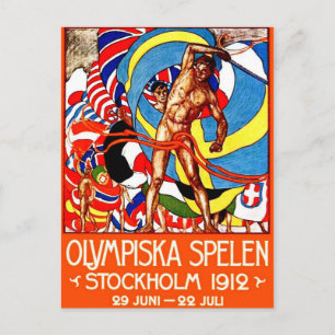 Olympische zomer 1912 ( poster) ~ briefkaart