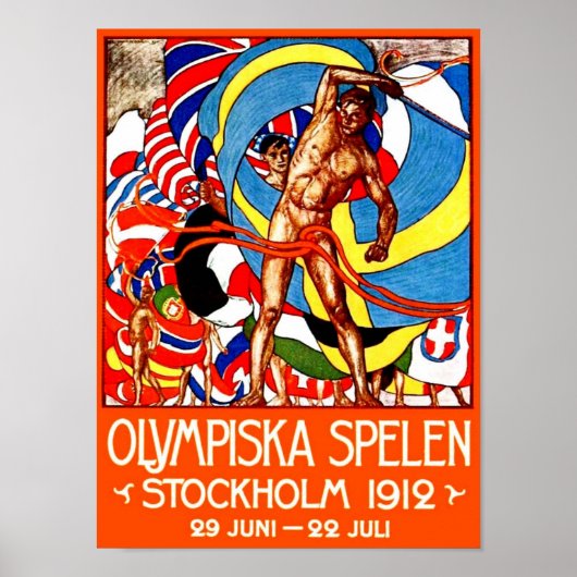 Olympische zomer 1912 ( poster) ~ poster (Voorkant)