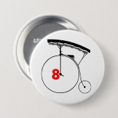 olympische zwemmer 8 ronde button 7,6 cm (Voorkant /achterkant)