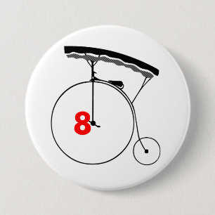 olympische zwemmer 8 ronde button 7,6 cm