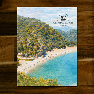 Olympos Strand, provincie Antalya Turkije Aanden Briefkaart