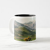 Olympus op de berg tussen Larissa en Baba, p Tweekleurige Koffiemok (Voorkant links)