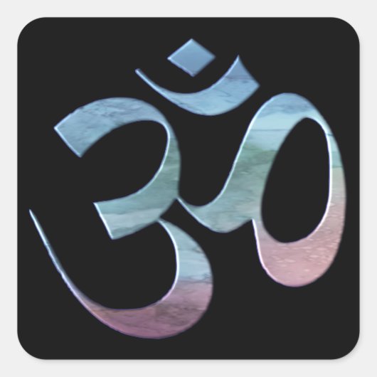 Om 1 vierkante sticker (Voorkant)