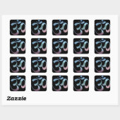Om 1 vierkante sticker (Vel)