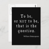 Om al dan niet dat te zijn, is het Shakespeare-cit Briefkaart (Voorkant / Achterkant)