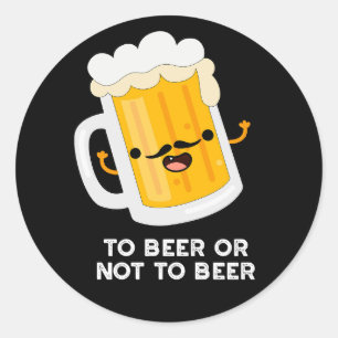 Om al dan niet grappige Drink te zijn, Pun Dark BG Ronde Sticker