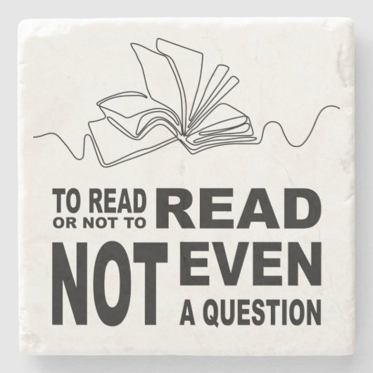 Om al dan niet te lezen stenen onderzetter (Voorkant)