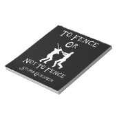 Om al dan niet te worden afgeschermd tegen een stu notitieblok (Gedraaid)