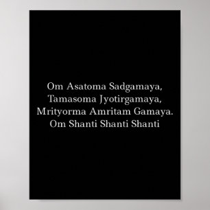 Om Asatoma Sadgamaya Meditatie- en gebeds-mantra Poster