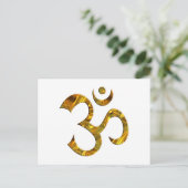 OM / AUM - GOLD BRIEFKAART (Staand voorkant)