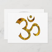 OM / AUM - GOLD BRIEFKAART (Voorkant / Achterkant)