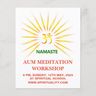 Om Aum-meditatie Flyer