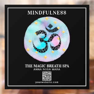 ** OM AUM Mindfulness Reiki - Yoga Meditation Raamsticker