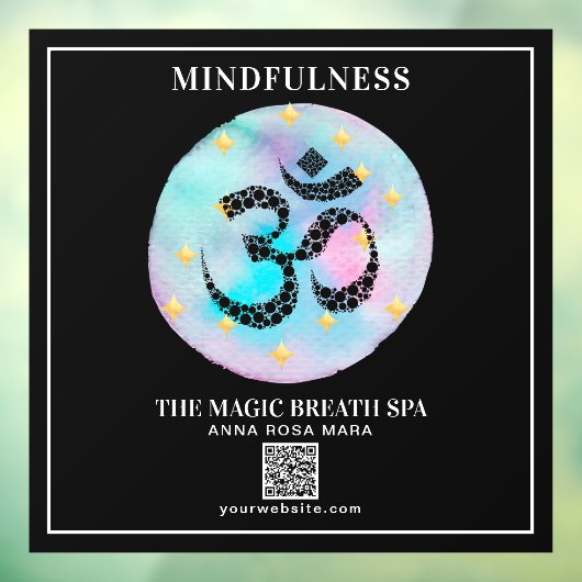 ** OM AUM Mindfulness Reiki - Yoga Meditation Raamsticker (Vel 3)