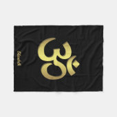 Om ( Aum ) Namaste yoga-symbool Fleece Deken (Voorkant (Horizontaal))