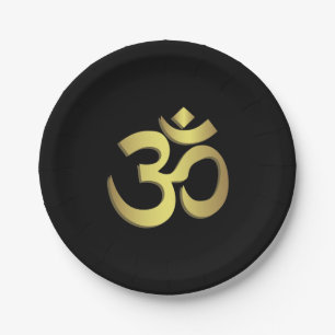 Om ( Aum ) Namaste yoga-symbool Papieren Bordje