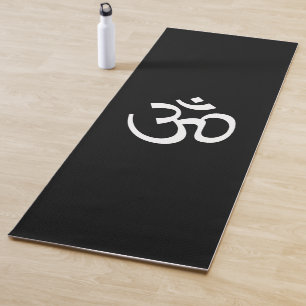 Om Aum overzicht Pictogram, Hindoeïssymbool, zwart Yogamat