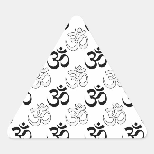 Om, Aum Symbol Driehoek Sticker (Voorkant)
