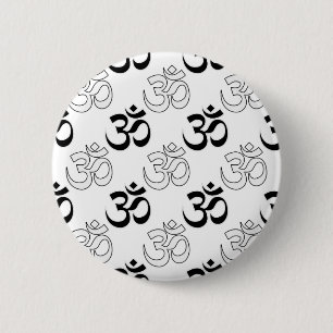 Om, Aum Symbol Ronde Button 5,7 Cm