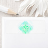 om aum symbool Terugkeeradreslabel Etiket (Insitu)