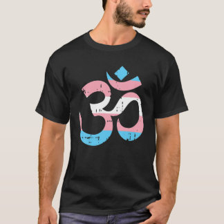 Om Aum Yoga Transgender Yogi Trans Pride Flag LGBT T-shirt