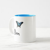 Om avec papillon- Mug (Devant gauche)