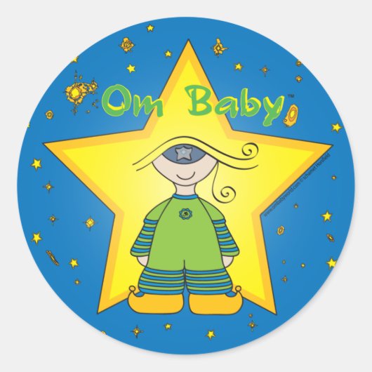 Om Baby kleine sticker (Voorkant)