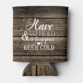 Om Barn Wood Rustic Wedding te houden Blikjeskoeler (Voorkant)