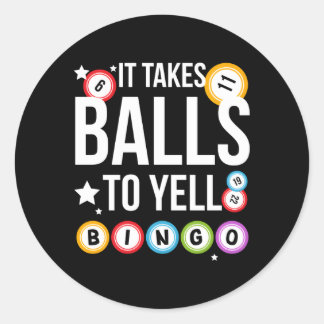 Om Bingo Speler Bingo Liefhebbers te roepen Ronde Sticker
