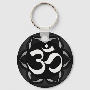 Om Black & White Peace Symbol Sleutelhanger