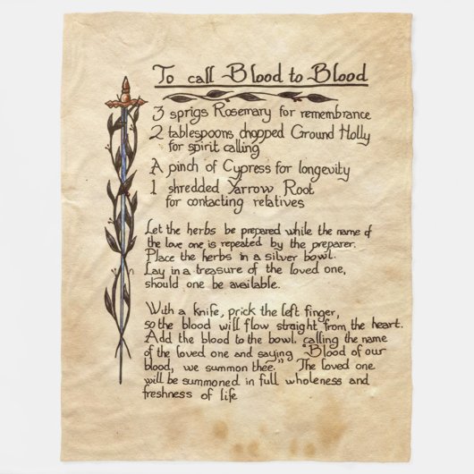 Om bloed naar bloed te roepen fleece deken (Voorkant)