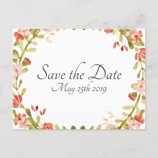 Om bloemen te hebben en te houden Save the Date Br Aankondigingskaart